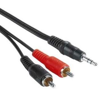 Hama Audio-Kabel 3,5-mm-Klinken-Stecker – 2 Cinch-Stecker, 5 m 30456