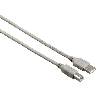 Hama USB-Verbindungskabel A-Stecker – B-Stecker, 1,3 m, Grau 53721