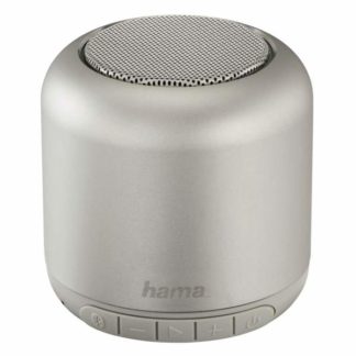 Hama Bluetooth-Lautsprecher Silber 3W Aluminiumgehäuse mit Antirutsch-Gummierung