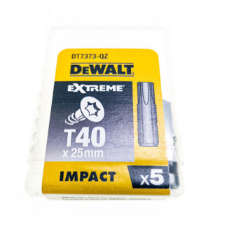 DeWALT Bit schlagfest T40 25 mm, 5 Stück Pack DT7373-QZ Impact Non-Torsion
