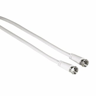 Hama SAT-Anschlusskabel, F-Stecker – F-Stecker, 5 m, 85 dB, Weiß