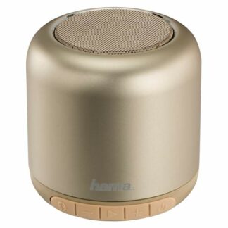 Hama Bluetooth-Lautsprecher Gold 3W Aluminiumgehäuse mit Antirutsch-Gummierung