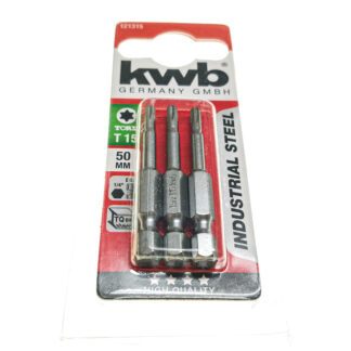KWB Bit TT10, 25 mm, 1/4″ C 6.3, TQ 60 Steel Tamper Torx 3er Pack 121610