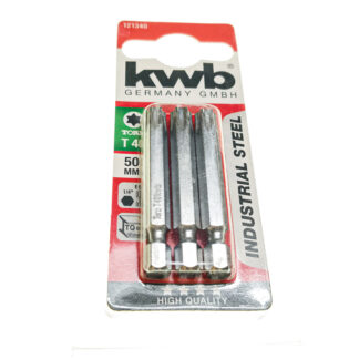 KWB Bit T15, 50 mm, 1/4″ E 6.3, TQ 60 Steel Torx 3er Pack