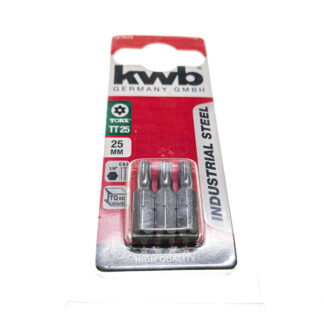 KWB Bit Schlitz (4 mm, 5 mm, 6 mm)  25 mm 1/4″ C 6.3 TQ 60 Steel 3er Pack 121540
