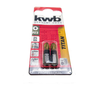 KWB Bit TT25, 25 mm, 1/4″ C 6.3, TQ 60 Steel Tamper Torx 3er Pack