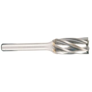 PROJAHN Hartmetallfräser, Form B Zylinder mit Stirnverzahnung d1 9.6 mm, Schaftdurchmesser 6.0 mm Schnellfrässchliff für Aluminium