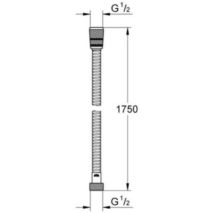 GROHE Brauseschlauch ROTAFLEX 1750 mm, 1/2″ x 1/2″ chrom 28025000