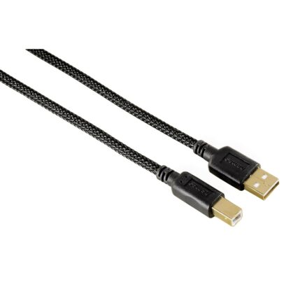 Hama USB-2.0-Kabel, Nylon-Gewebe, vergoldet, 1,50 m 20180
