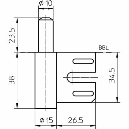 SIMONSWERK Rahmenteil V 8100 STA verzinkt 2-tlg.Stahlzargen Standard