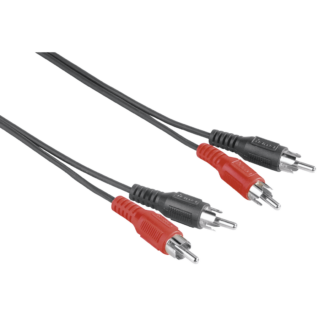 Hama Audio-Kabel, 2 Cinch-Stecker – 2 Cinch-Stecker, 2,5 Meter 205086