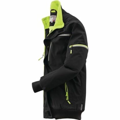 Terrax Pilotenjacke Arbeits-Jacke Workwear Größe L schwarz/limette 100% PES