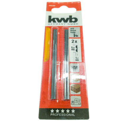 KWB Hobel-Wendemesser 2er 5,5 mm, 1,1 mm, 82 mm HM, H 83 2er Pack 568302