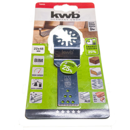 KWB Multitool Universal-Tauchsägeblatt 22 x 48 mm, BIM, High Speed, Quick Change