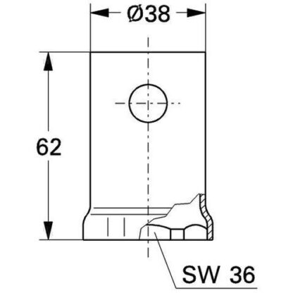 GROHE Steckschlüssel SW 36 mm chrom Rohrsteckschlüssel für Armaturen 19131000